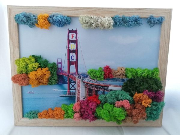 Tablou personalizat după imagine(Pod) – Decor cu licheni stabilizați (A3)