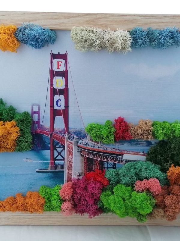 Tablou personalizat după imagine(Pod) – Decor cu licheni stabilizați (A3)