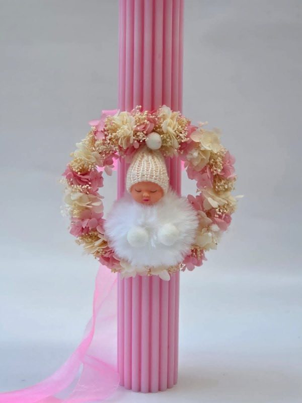 Lumanare _Cercul vietii_jay-flowers (3) Lumanare botez "Cercul vietii"