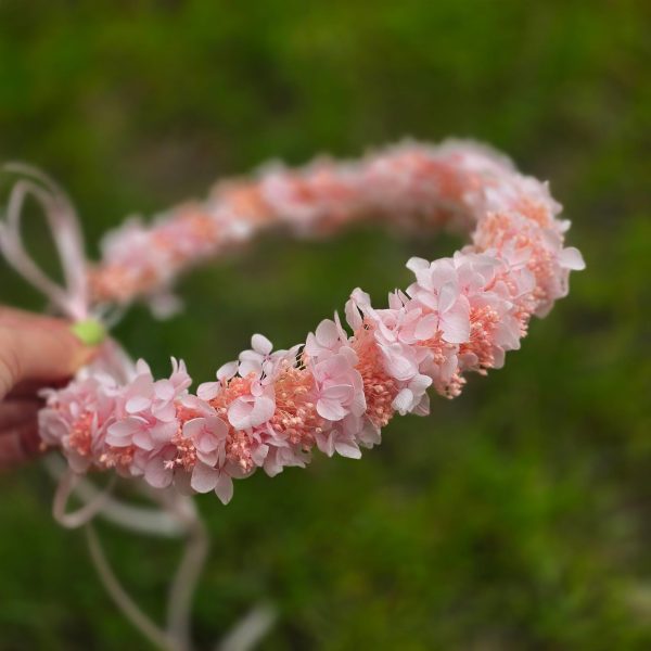 Coronita prmeiere cu hortensie roz