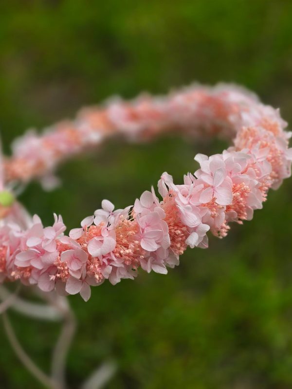 Coronita prmeiere cu hortensie roz