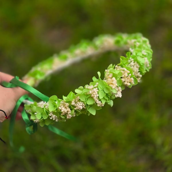 Coronita premiere cu hortensie verde menta