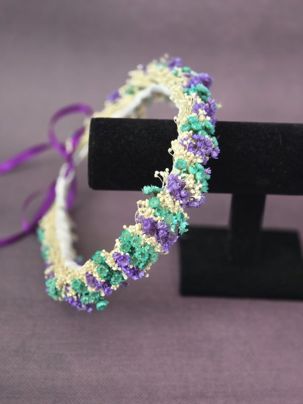 Coronita premiere alb/mov/turcoaz