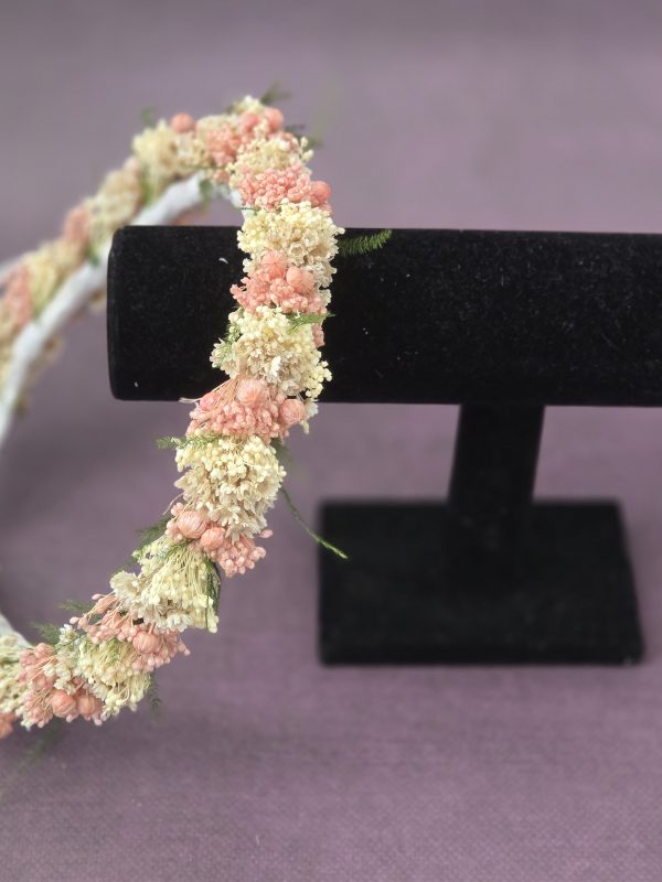 Coronita premiere alb/roz pal