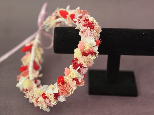 Coronita premiere alb/roz/rosu