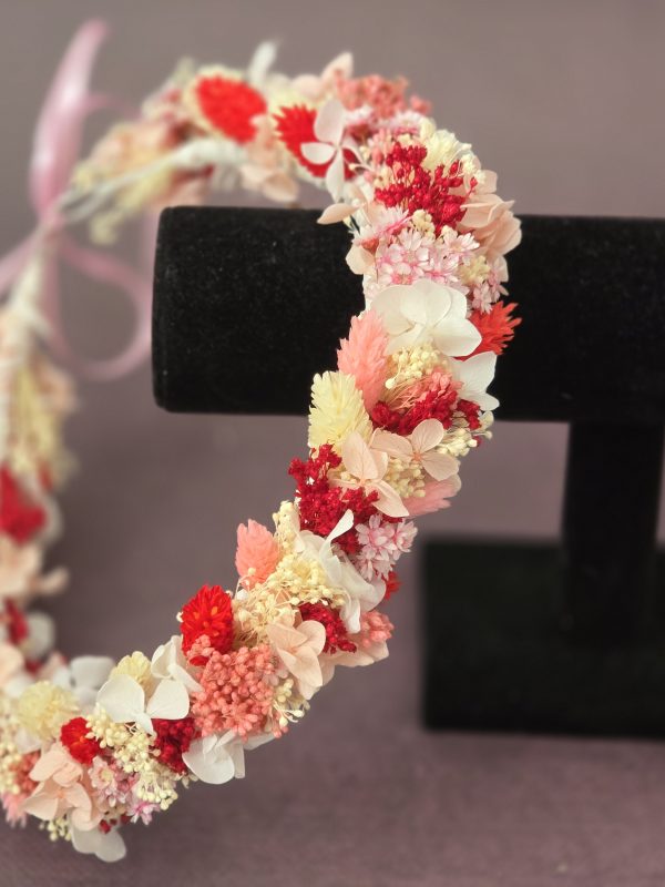 Coronita premiere alb/roz/rosu