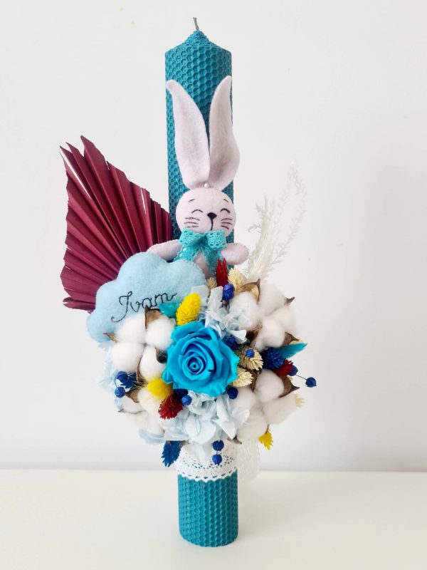 Lumanare botez cu iepuras