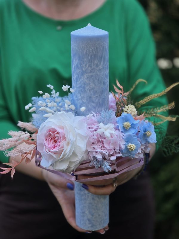 Lumanare botez/nunta pe structura