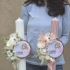 lumanare botez cu gherghe personalizat