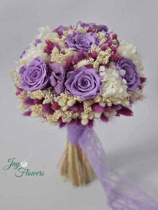 buchet flori criogenate lila buchet mireasa flori criogenate lila
